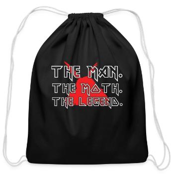 Legend Of Mothman Moth Man Cryptid Halloween - Cotton Drawstring Bag - black - Front