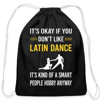 Smart People Latin Dance Dancing Dancer - Cotton Drawstring Bag - black - Front