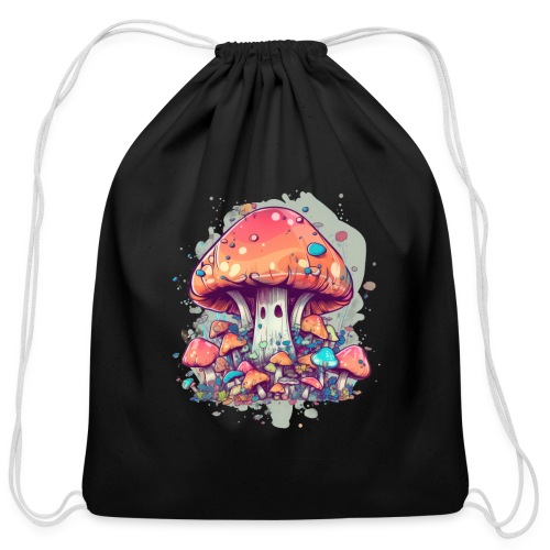 Mushroom Fun Room - Cotton Drawstring Bag