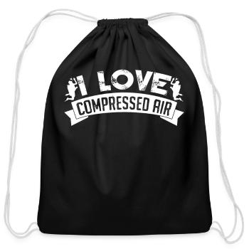 Diving Device Diving - Cotton Drawstring Bag - black - Front
