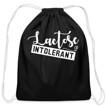 Lactose intolerance Milk - Cotton Drawstring Bag - black - Front