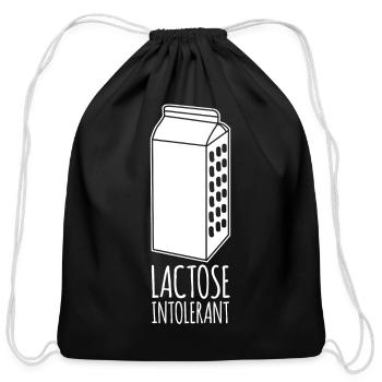 Milk Lactose Intolerant - Cotton Drawstring Bag - black - Front