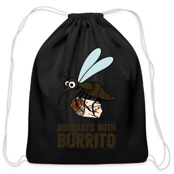 Burritos Mosquito Burrito - Cotton Drawstring Bag - black - Front