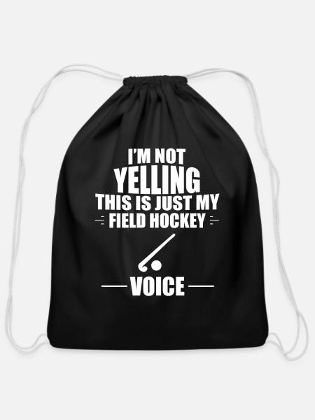Field Hockey - Cotton Drawstring Bag - black