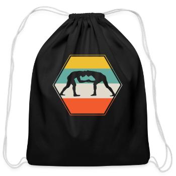 Wrestling Wrestling - Cotton Drawstring Bag - black - Front