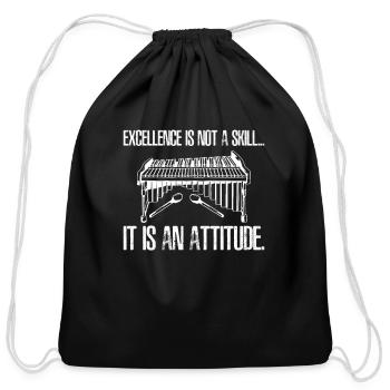 Marimba Musical Instrument Excellence Skill - Cotton Drawstring Bag - black - Front