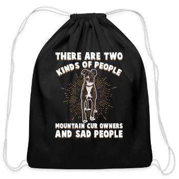 Mountain Cur Dog Life Saver Dog Lover - Cotton Drawstring Bag - black - Front