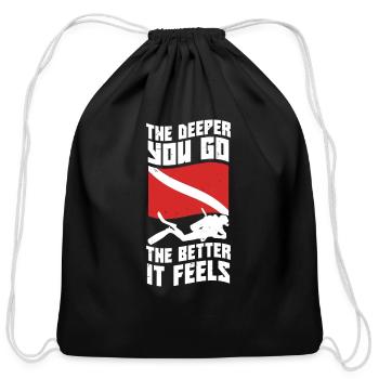 scuba diver for scuba divers, scuba coaches - Cotton Drawstring Bag - black - Front