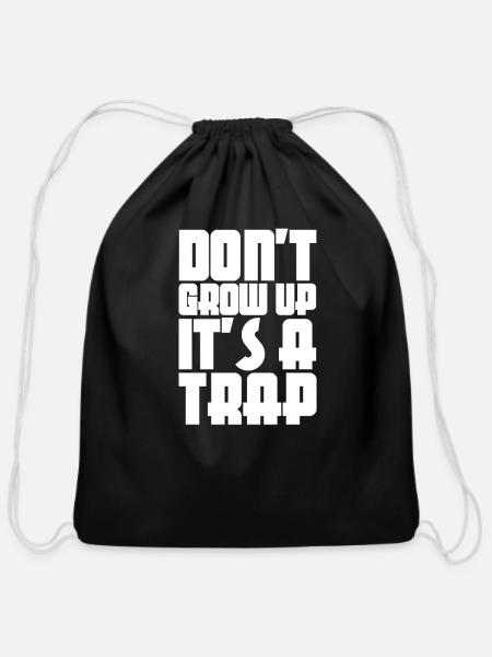 Funny Sayings - Cotton Drawstring Bag - black