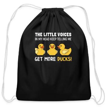 Rubber Duckie Rubber Duck - Cotton Drawstring Bag - black - Front