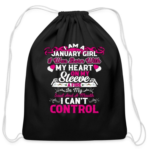 January Girl - Cotton Drawstring Bag
