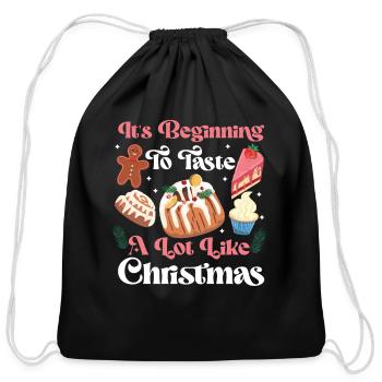 Bake Baking Christmas Gingerbread - Cotton Drawstring Bag - black - Front
