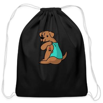 I Love Dad Dogue De Bordeaux - Cotton Drawstring Bag - black - Front