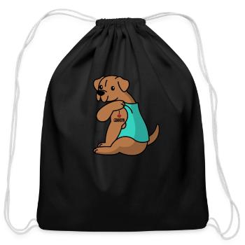 Dogue De Bordeaux I Love Grandpa - Cotton Drawstring Bag - black - Front
