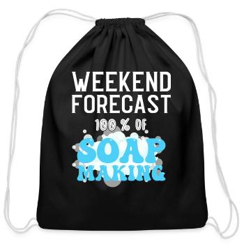 Soap Making Soap Maker - Cotton Drawstring Bag - black - Front