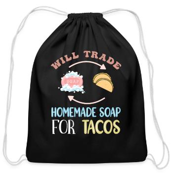 Soap Making Soap Maker - Cotton Drawstring Bag - black - Front