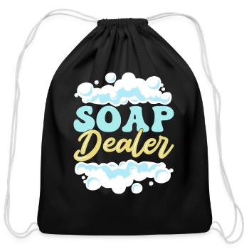 Soap Dealer Soap Making Soap Maker - Cotton Drawstring Bag - black - Front