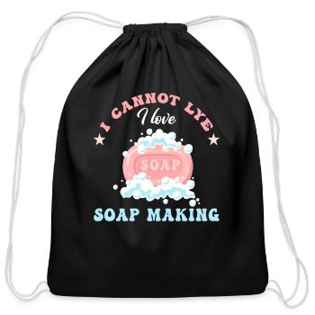Soap Making Soap Maker - Cotton Drawstring Bag - black - Front