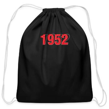 1952 Streetwear - Cotton Drawstring Bag - black - Front