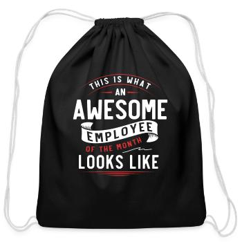 Awesome Employee Surprise Best Coworker - Cotton Drawstring Bag - black - Front