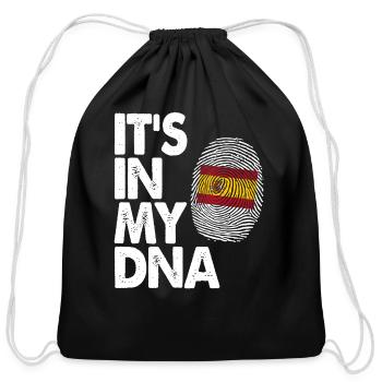 Spain It's In My DNA Espana Spanish Spain - Cotton Drawstring Bag - black - Front