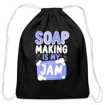 Soap Making Crafting Soap Making - Cotton Drawstring Bag - black - Front