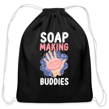 Soap Making Crafting Soap Making - Cotton Drawstring Bag - black - Front