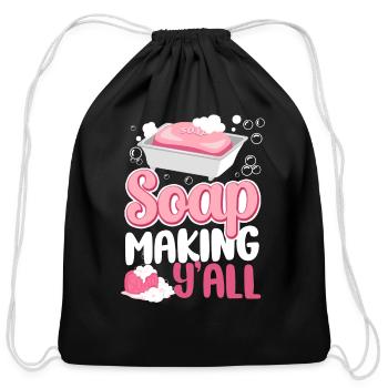 Soap Making Crafting Soap Making - Cotton Drawstring Bag - black - Front