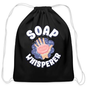 Soap Making Crafting Soap - Cotton Drawstring Bag - black - Front