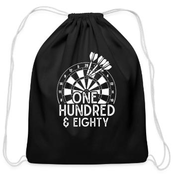 Darts Vintage Dartboard 180 One hundred and eighty - Cotton Drawstring Bag - black - Front