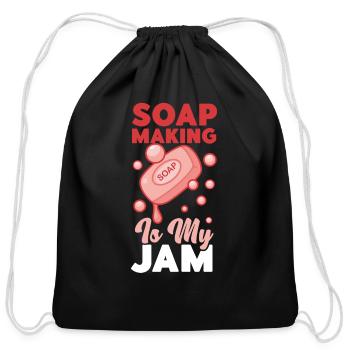 Soap Making Crafting Soap Making - Cotton Drawstring Bag - black - Front
