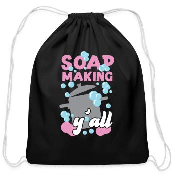 Soap Making Crafting Soap Making - Cotton Drawstring Bag - black - Front