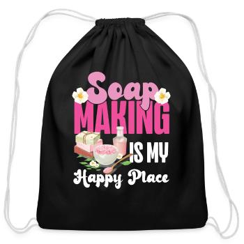 Soap Making Crafting Soap Making - Cotton Drawstring Bag - black - Front