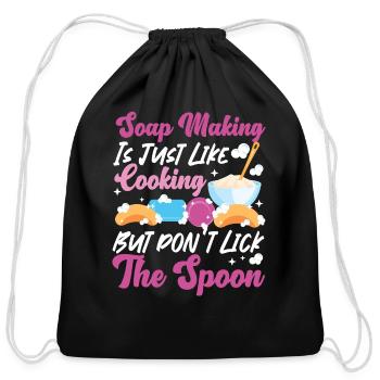 Soap Making Crafting Soap Making - Cotton Drawstring Bag - black - Front