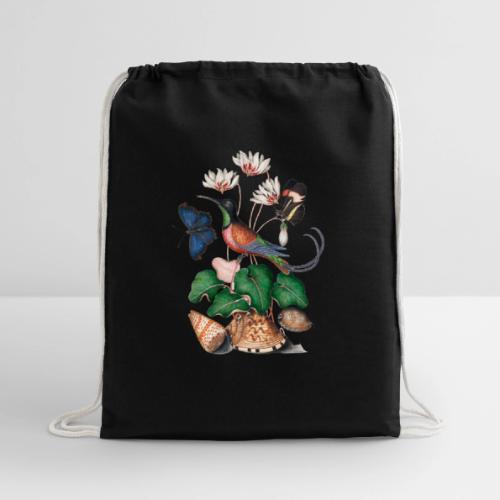 Red Hummingbird - Cotton Drawstring Bag
