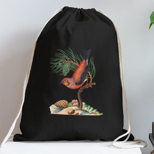 Red Crossbill - Cotton Drawstring Bag