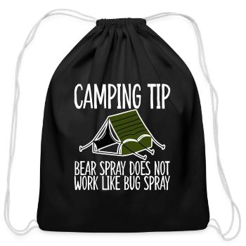 Bear Spray Does Not Work Like Bug Spray 3 - Cotton Drawstring Bag - black - Front