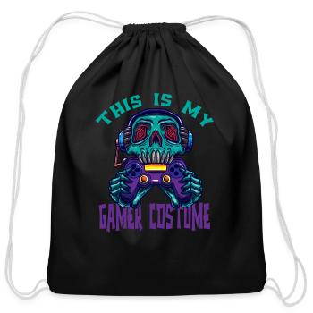 This Is My Gamer Costume - Cotton Drawstring Bag - black - Front