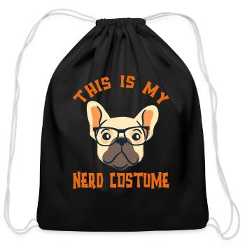 This Is My Nerd Costume - Cotton Drawstring Bag - black - Front