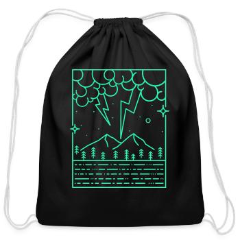 Flash icon - Cotton Drawstring Bag - black - Front