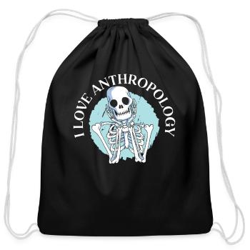 Love Anthropology Science Prehistoric Archaeology - Cotton Drawstring Bag - black - Front