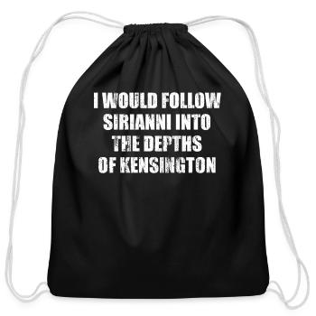 I would follow Sirianni into the depths of Kensing - Cotton Drawstring Bag - black - Front