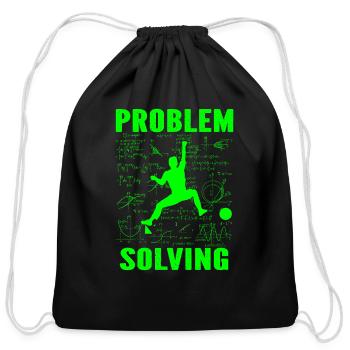 Problem Solving - Cotton Drawstring Bag - black - Front