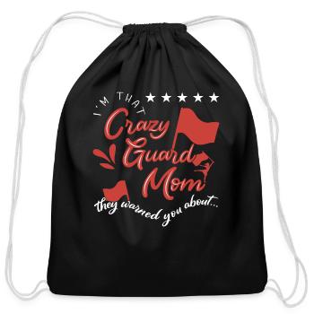 Crazy Color Guard Mom - Cotton Drawstring Bag - black - Front