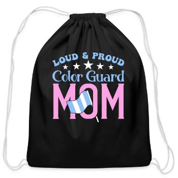Crazy Color Guard Mom - Cotton Drawstring Bag - black - Front