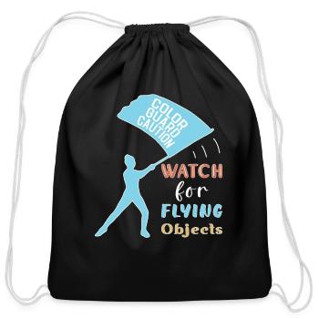 Color Guard - Cotton Drawstring Bag - black - Front