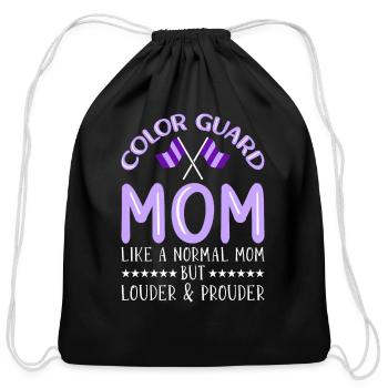Color Guard Mom - Cotton Drawstring Bag - black - Front