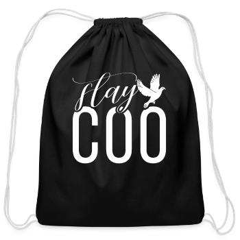 Funny pigeon fancier & pigeon whisperer pigeon - Cotton Drawstring Bag - black - Front