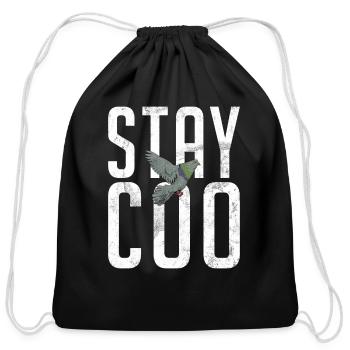 Funny pigeon fancier & pigeon whisperer pigeon - Cotton Drawstring Bag - black - Front