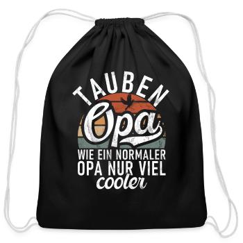 Funny pigeon fancier & pigeon whisperer pigeon - Cotton Drawstring Bag - black - Front